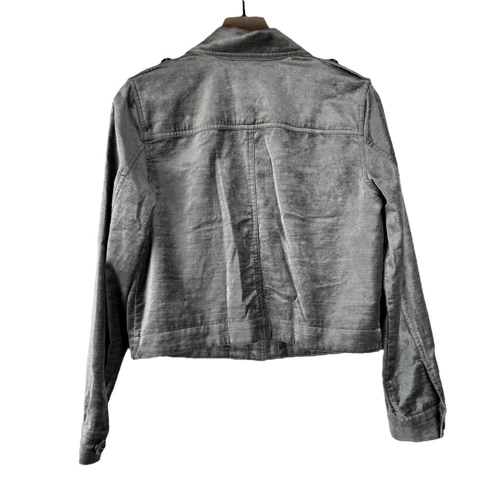CAbi Gray Taupe Button Front Sunday Topper Velvet Jacket - Picture 5 of 6
